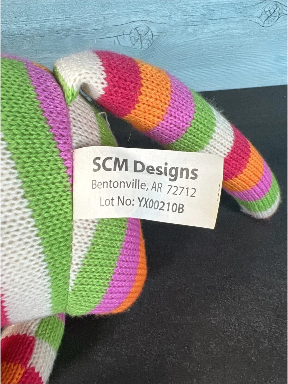 Sock Monkey Knit Pink Orange Green Stripe Clown Hat 20